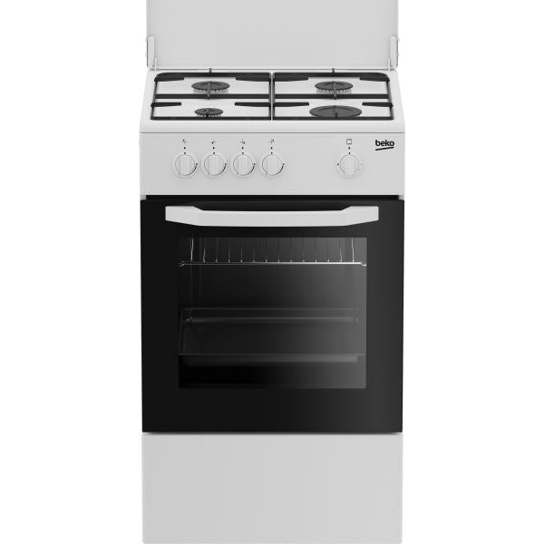 Beko Cucina A Gas 4 Bruciatori Forno Gas 54lt 50x50 Bianco Csg42009dw
