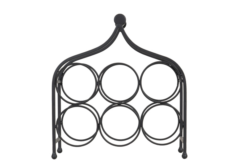 Biscottini Porta bottiglie in ferro battuto finitura nera anticata Cantinetta Offerta