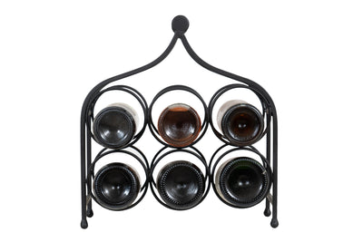 Biscottini Porta bottiglie in ferro battuto finitura nera anticata Cantinetta Offerta