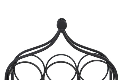 Biscottini Porta bottiglie in ferro battuto finitura nera anticata Cantinetta Offerta