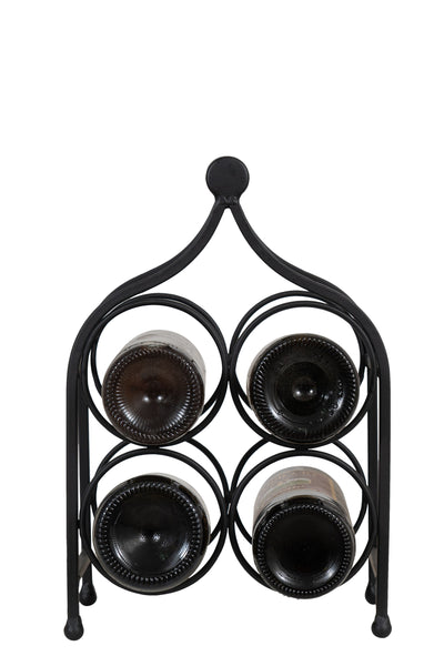 Biscottini Porta bottiglie in ferro battuto finitura nera anticata Cantinetta Offerta