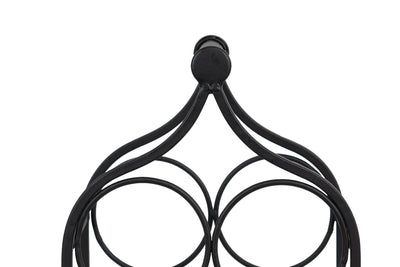 Biscottini Porta bottiglie in ferro battuto finitura nera anticata Cantinetta Offerta