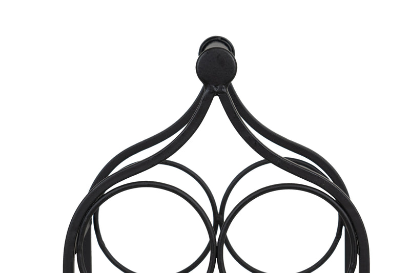 Biscottini Porta bottiglie in ferro battuto finitura nera anticata Cantinetta Offerta