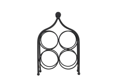 Biscottini Porta bottiglie in ferro battuto finitura nera anticata Cantinetta Offerta