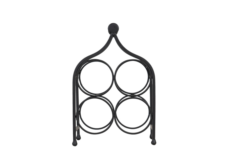 Biscottini Porta bottiglie in ferro battuto finitura nera anticata Cantinetta Offerta