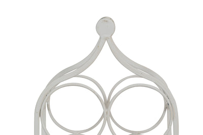 Biscottini Porta bottiglie in ferro battuto finitura bianca anticata Cantinetta Offerta