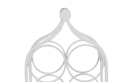 Biscottini Porta bottiglie in ferro battuto finitura bianca anticata Cantinetta Offerta