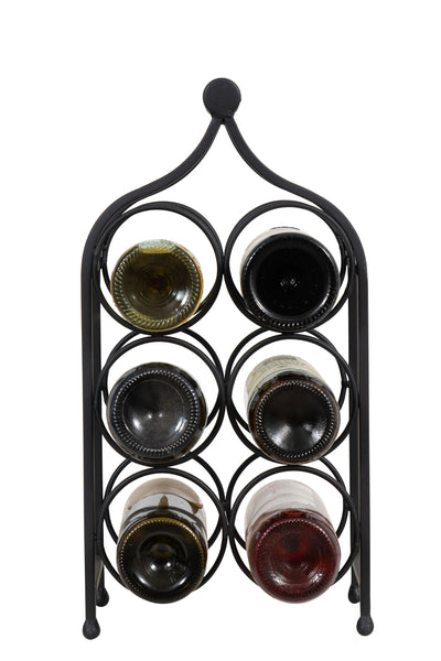 Biscottini Porta bottiglie in ferro battuto finitura nera anticata Cantinetta Offerta