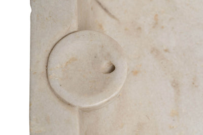 Biscottini Acquaio in marmo bianco 135x56x21 cm Vasca realizzata completamente