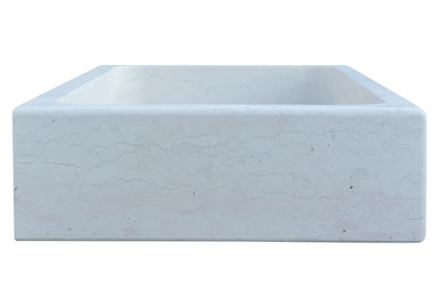 Biscottini Acquaio in marmo bianco L100xPR60xH20 cm Vasca realizzata completamente