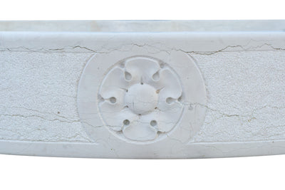 Biscottini Acquaio in marmo bianco L90xPR65xH19.5 cm Vasca realizzata completamente