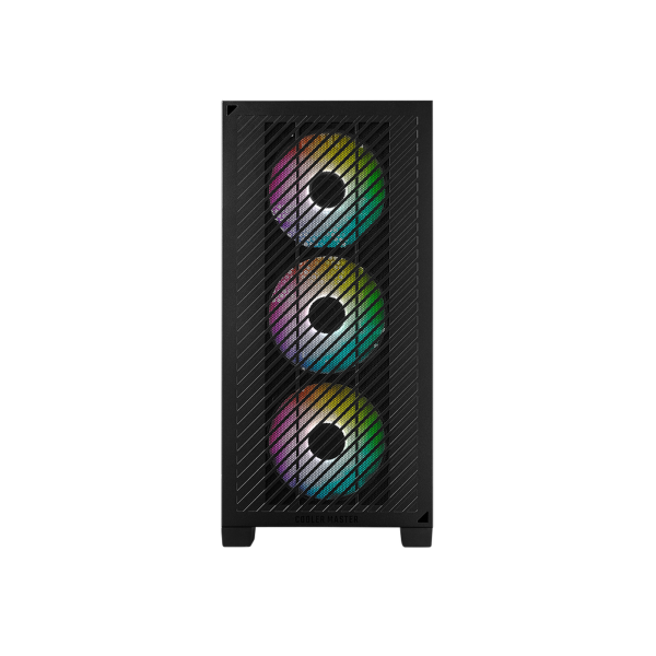 CASE MINITOWER NO PSU ELITE 301 BK USB A+C 3,5/2,5 RGB GLASS MATX MITX