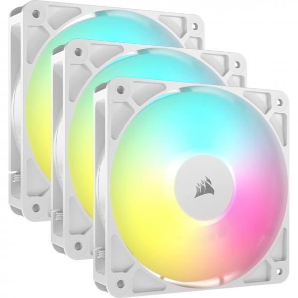 Confezione da 3 ventole ARGB da 120 mm - CORSAIR - RS120 - Bianco