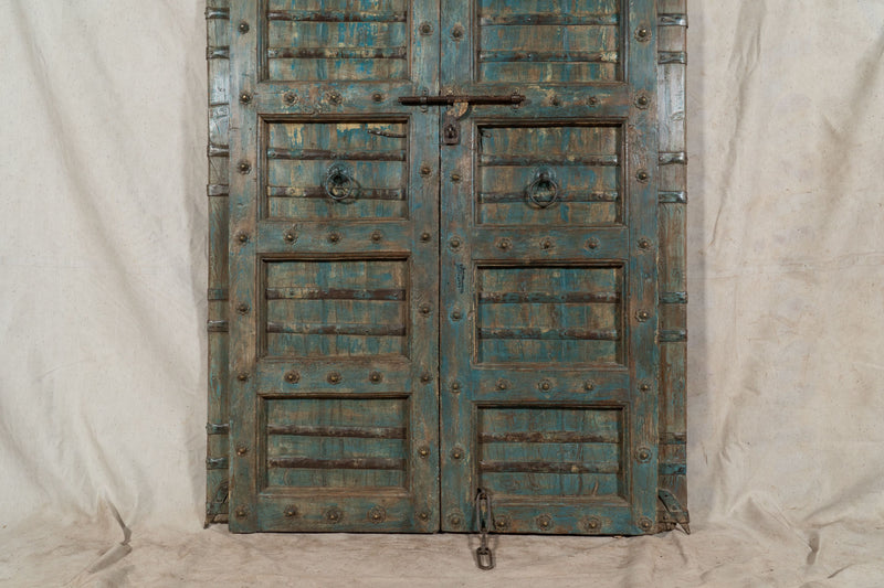 Biscottini Porta portone in legno massello e ferro da interno o da esterno vecchia e antica medievale scorrevole