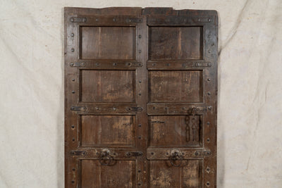 Biscottini Porta portone in legno massello e ferro da interno o da esterno vecchia e antica medievale scorrevole