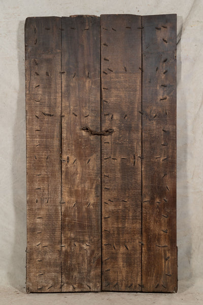 Biscottini Porta portone in legno massello e ferro da interno o da esterno vecchia e antica medievale scorrevole