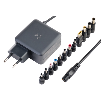 Alimentatore a muro per Notebook - 65W- Tecnologia GaN- Super Slim- 8 connettori