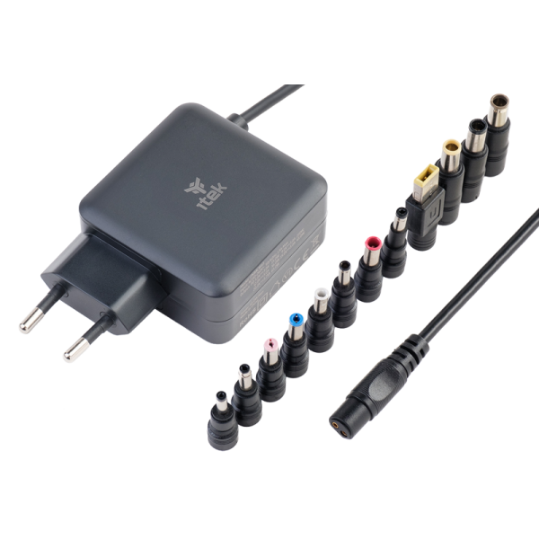 Alimentatore a muro per Notebook - 65W- Tecnologia GaN- Super Slim- 8 connettori