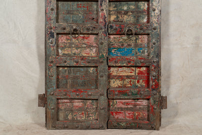 Biscottini Porta portone in legno massello e ferro da interno o da esterno vecchia e antica medievale scorrevole