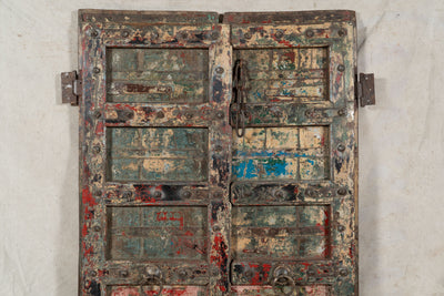 Biscottini Porta portone in legno massello e ferro da interno o da esterno vecchia e antica medievale scorrevole