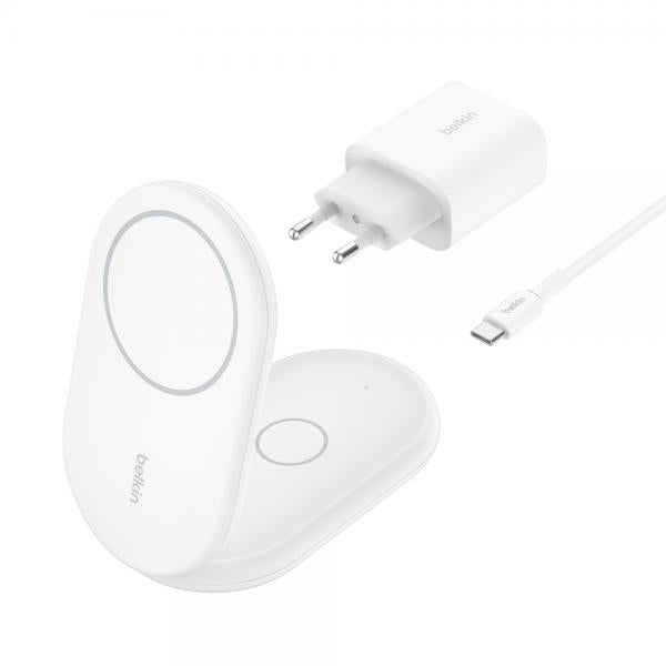 Belkin BoostCharge Cuffie, Smartphone USB Carica wireless Ricarica rapida Interno (WRLSS BOOST CHARGEQI2 - KLAPPBARE 2IN1 LADESTAT. 15WATT)