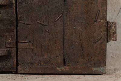 Biscottini Porta portone in legno massello e ferro da interno o da esterno vecchia e antica medievale scorrevole