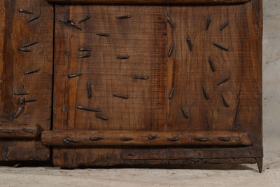 Biscottini Porta portone in legno massello e ferro da interno o da esterno vecchia e antica medievale scorrevole