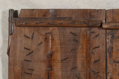 Biscottini Porta portone in legno massello e ferro da interno o da esterno vecchia e antica medievale scorrevole