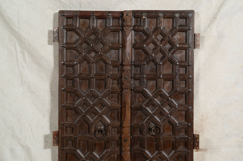 Biscottini Porta portone in legno massello e ferro da interno o da esterno vecchia e antica medievale scorrevole