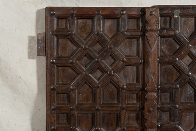 Biscottini Porta portone in legno massello e ferro da interno o da esterno vecchia e antica medievale scorrevole