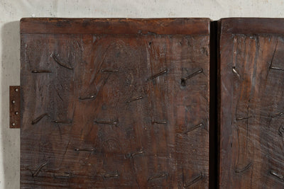 Biscottini Porta portone in legno massello e ferro da interno o da esterno vecchia e antica medievale scorrevole