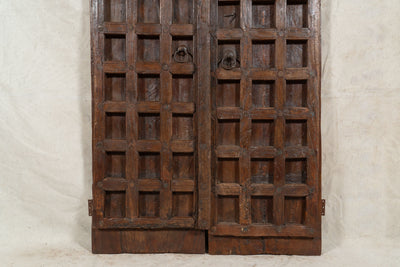 Biscottini Porta portone in legno massello e ferro da interno o da esterno vecchia e antica medievale scorrevole