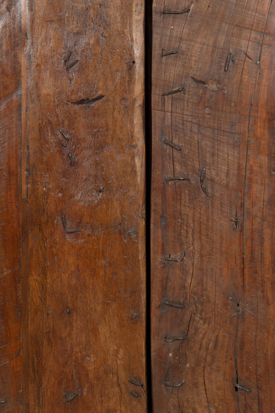 Biscottini Porta portone in legno massello e ferro da interno o da esterno vecchia e antica medievale scorrevole