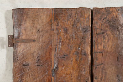 Biscottini Porta portone in legno massello e ferro da interno o da esterno vecchia e antica medievale scorrevole