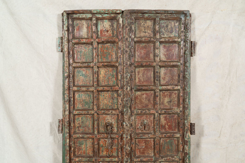 Biscottini Porta portone in legno massello e ferro da interno o da esterno vecchia e antica medievale scorrevole