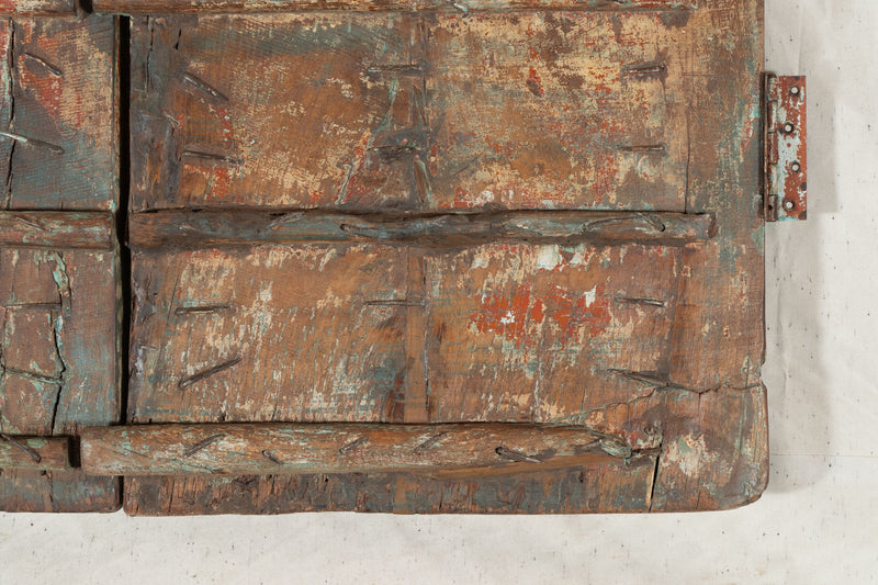 Biscottini Porta portone in legno massello e ferro da interno o da esterno vecchia e antica medievale scorrevole