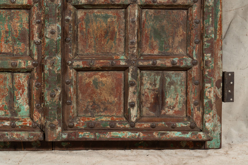 Biscottini Porta portone in legno massello e ferro da interno o da esterno vecchia e antica medievale scorrevole