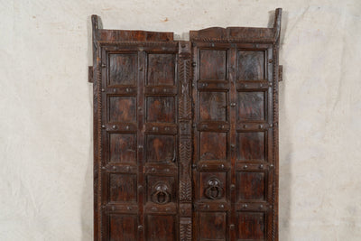 Biscottini Porta portone in legno massello e ferro da interno o da esterno vecchia e antica medievale scorrevole