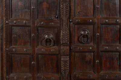 Biscottini Porta portone in legno massello e ferro da interno o da esterno vecchia e antica medievale scorrevole