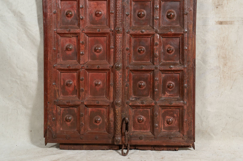 Biscottini Porta portone in legno massello e ferro da interno o da esterno vecchia e antica medievale scorrevole