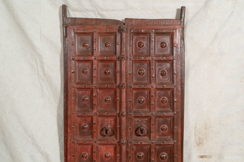 Biscottini Porta portone in legno massello e ferro da interno o da esterno vecchia e antica medievale scorrevole