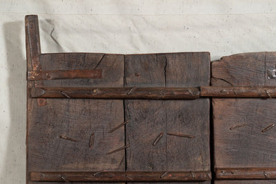 Biscottini Porta portone in legno massello e ferro da interno o da esterno vecchia e antica medievale scorrevole