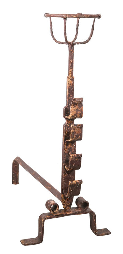 Biscottini COPPIA ALARI IN FERRO FORGIATO A MANO L64xPR29xH69 CM battuto interamente mano,