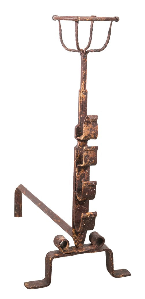 Biscottini COPPIA ALARI IN FERRO FORGIATO A MANO L64xPR29xH69 CM battuto interamente mano,