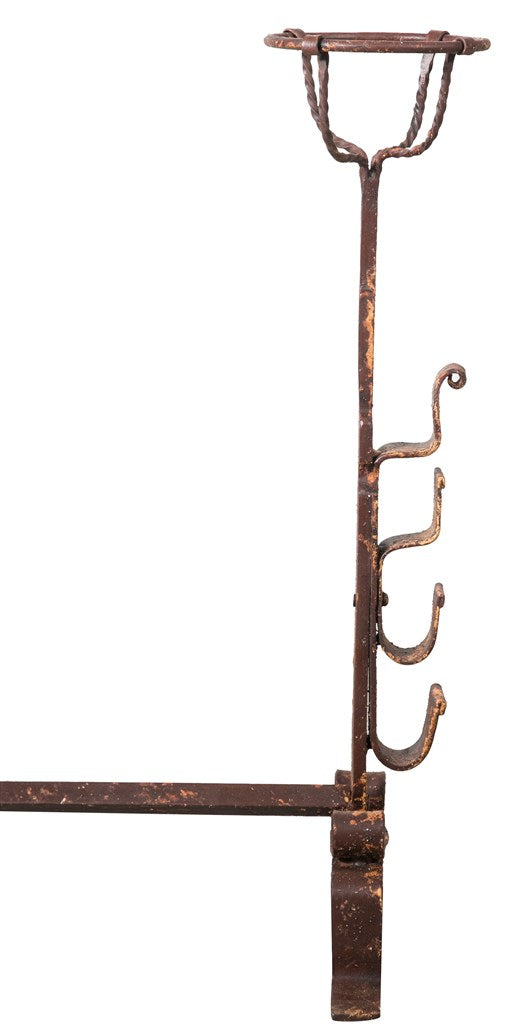 Biscottini COPPIA ALARI IN FERRO FORGIATO A MANO L64xPR29xH69 CM battuto interamente mano,