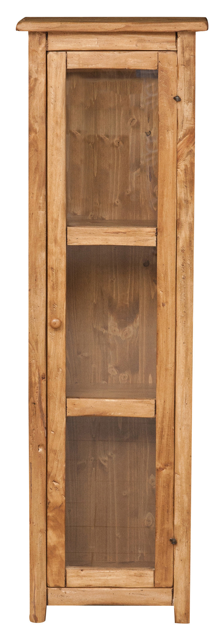 Biscottini Vetrinetta Country in legno massello di tiglio finitura naturale.Made in Italy