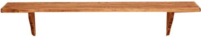 Biscottini Mensola da parete in legno massello di tiglio finitura naturale L120xPR22xH22 cm Made in Italy