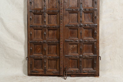 Biscottini Porta portone in legno massello e ferro da interno o da esterno vecchia e antica medievale scorrevole