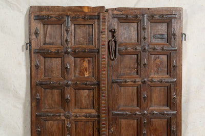 Biscottini Porta portone in legno massello e ferro da interno o da esterno vecchia e antica medievale scorrevole