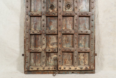 Biscottini Porta portone in legno massello e ferro da interno o da esterno vecchia e antica medievale scorrevole